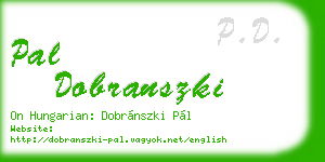pal dobranszki business card